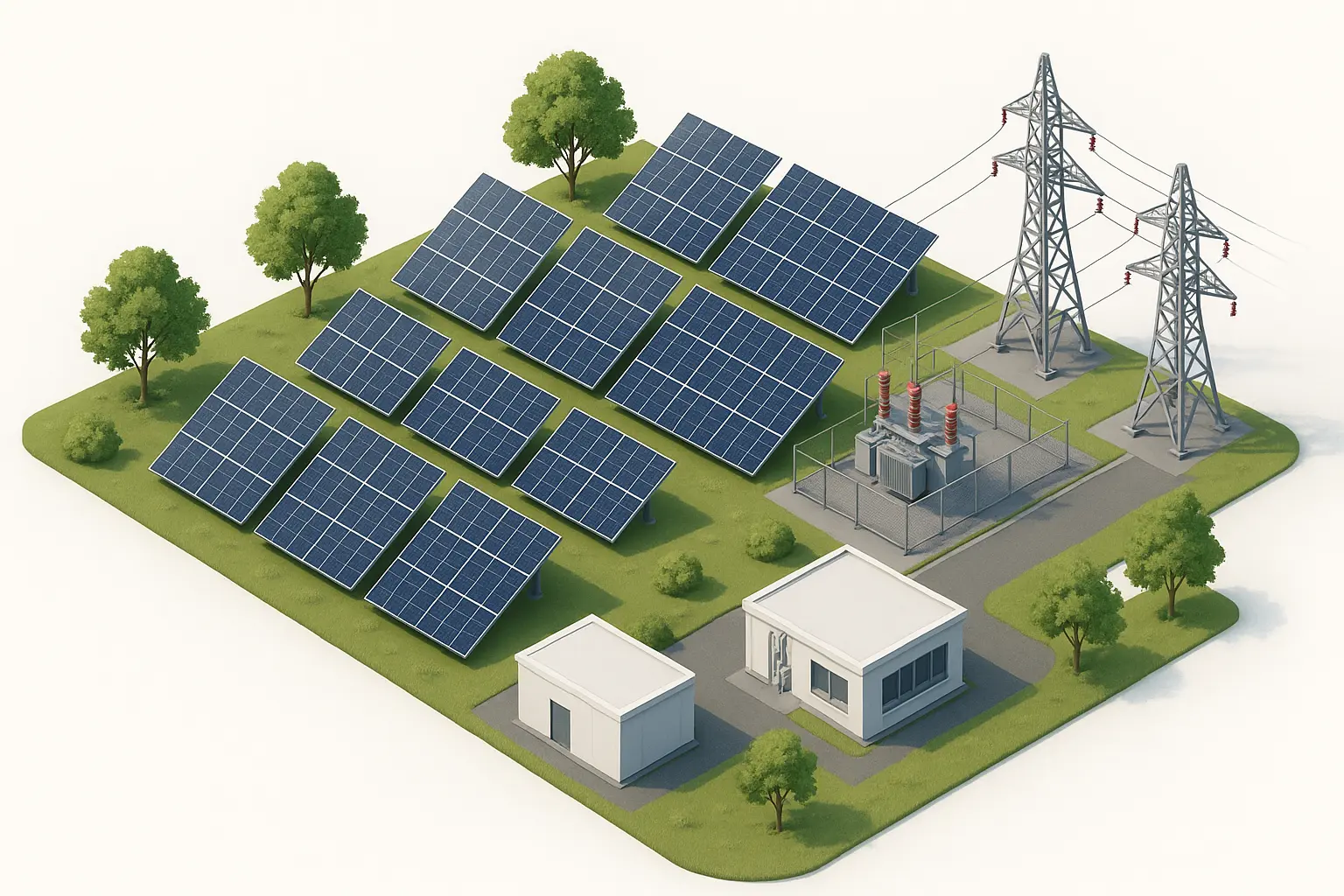 Güneş Enerjisi Santrali Diyagramı